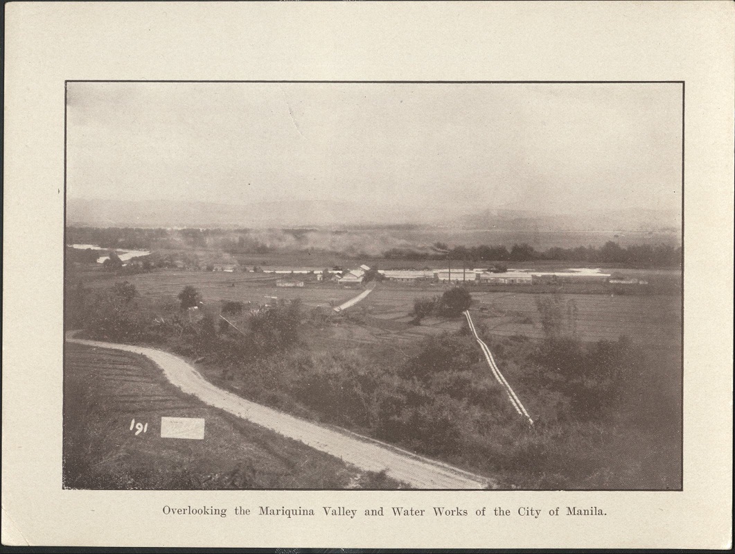 191. Overlooking the Mariquina [Marikina] Valley and water works of the City of Manila.