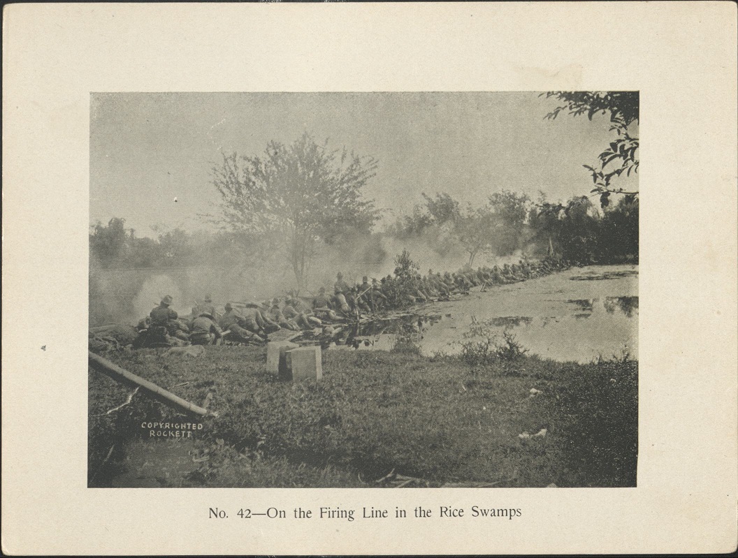No. 42 – On the firing line in the rice swamps.