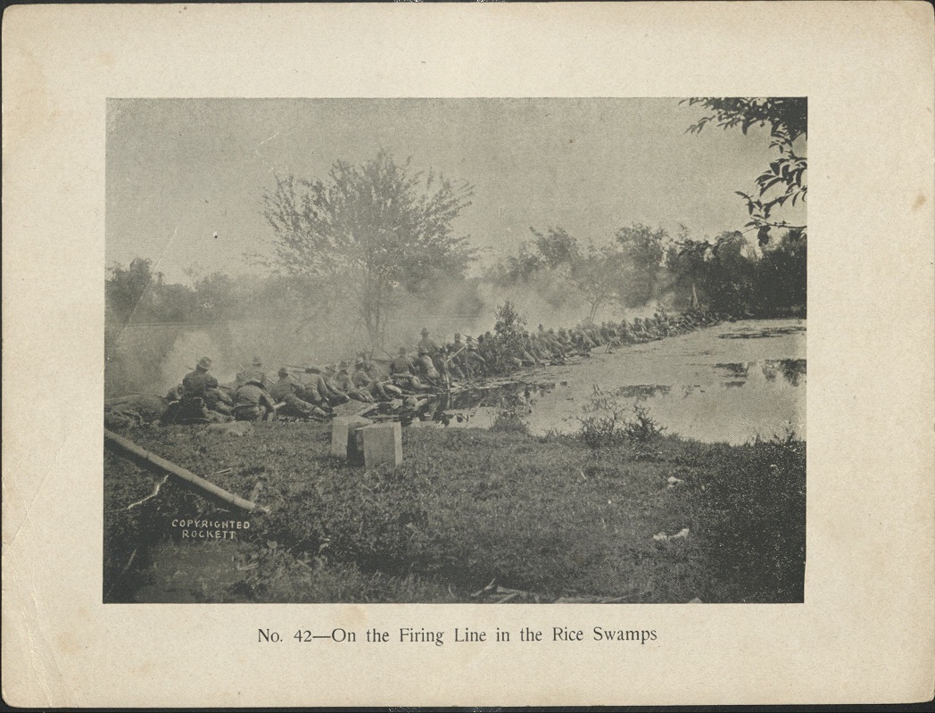 No. 42 – On the firing line in the rice swamps.