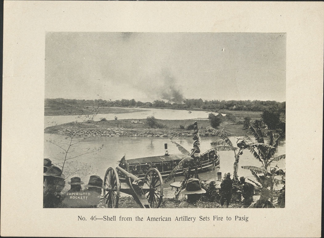 No. 46 – Shell from American artillery sets fire to Pasig.