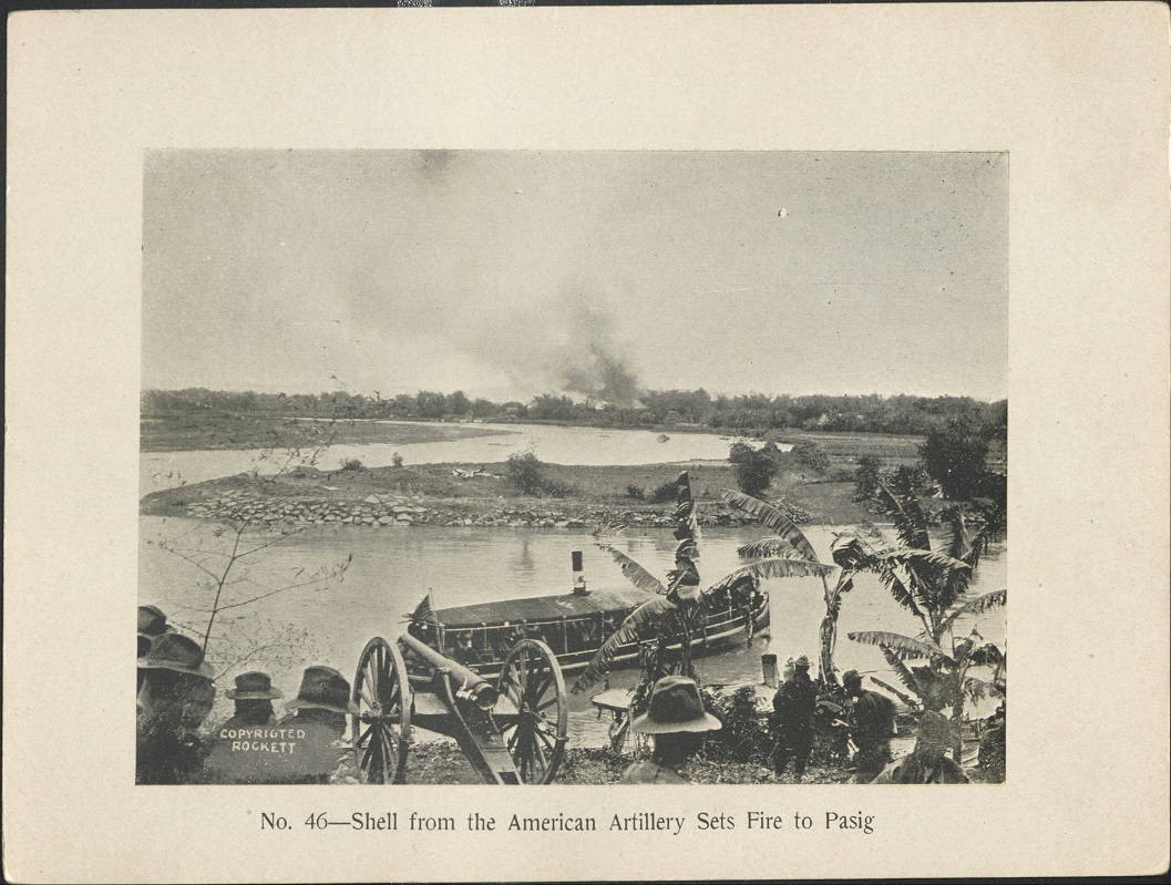 No. 46 – Shell from American artillery sets fire to Pasig.