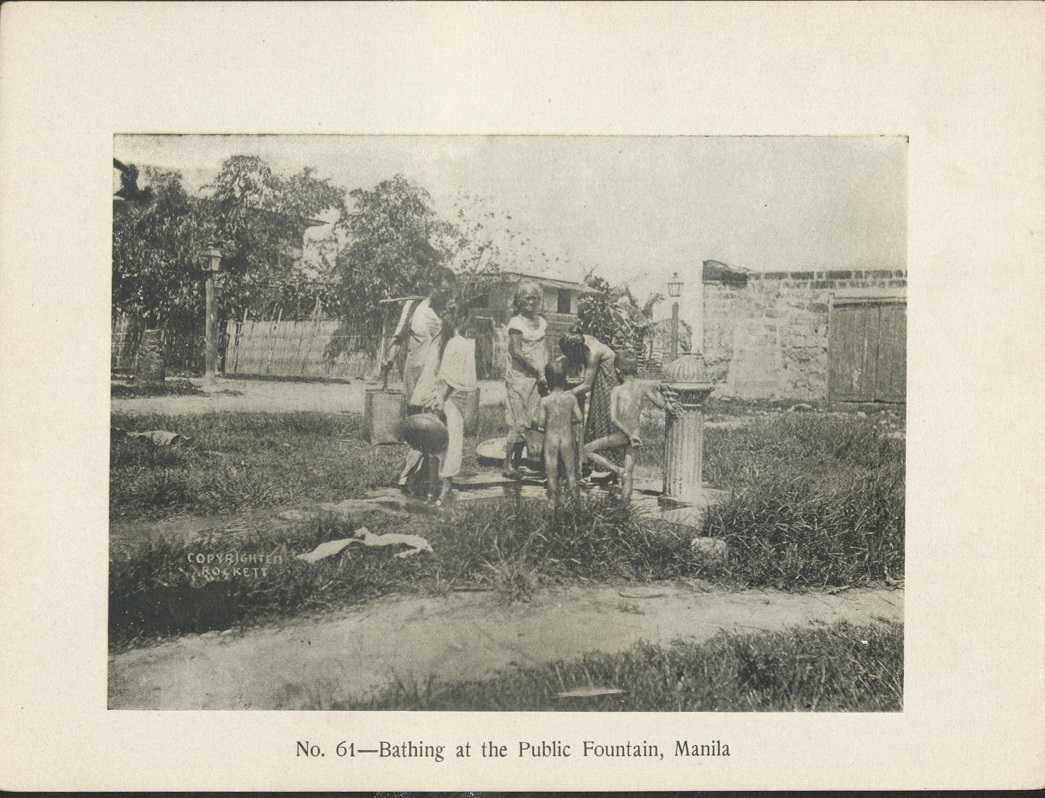 No. 61 – Bathing at the public fountain, Manila.