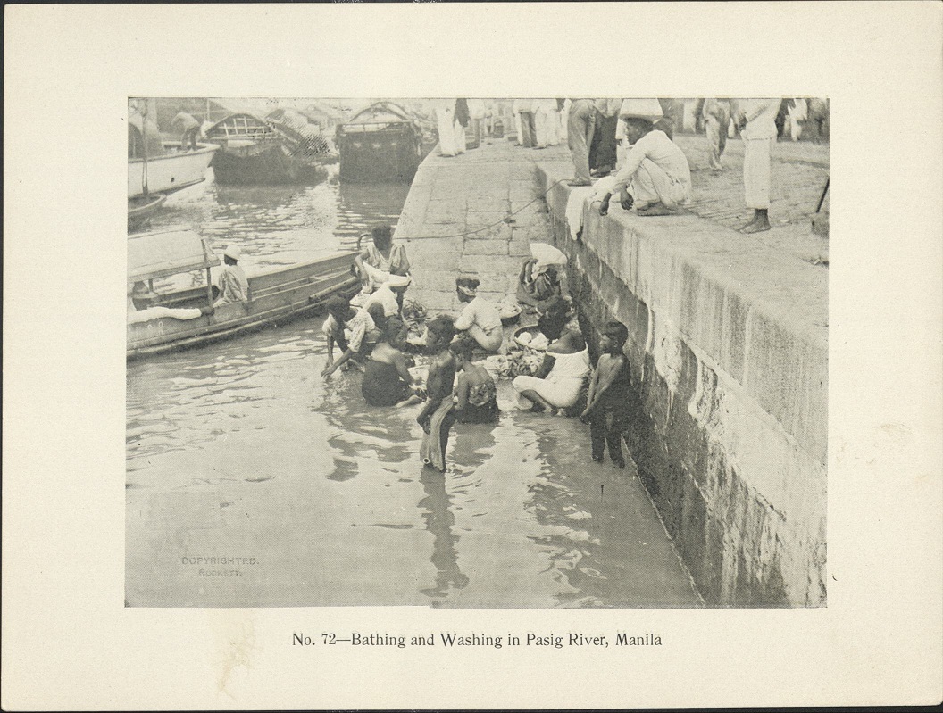 No. 72 – Bathing and washing in Pasig River, Manila.