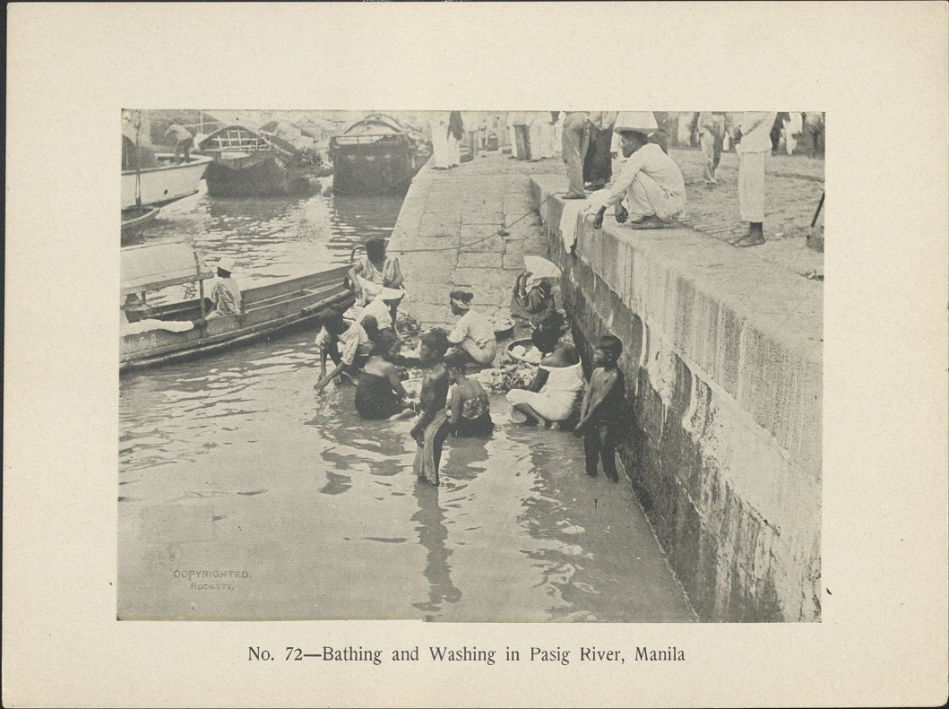 No. 72 – Bathing and washing in Pasig River, Manila.