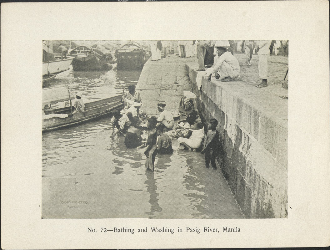 No. 72 – Bathing and washing in Pasig River, Manila.