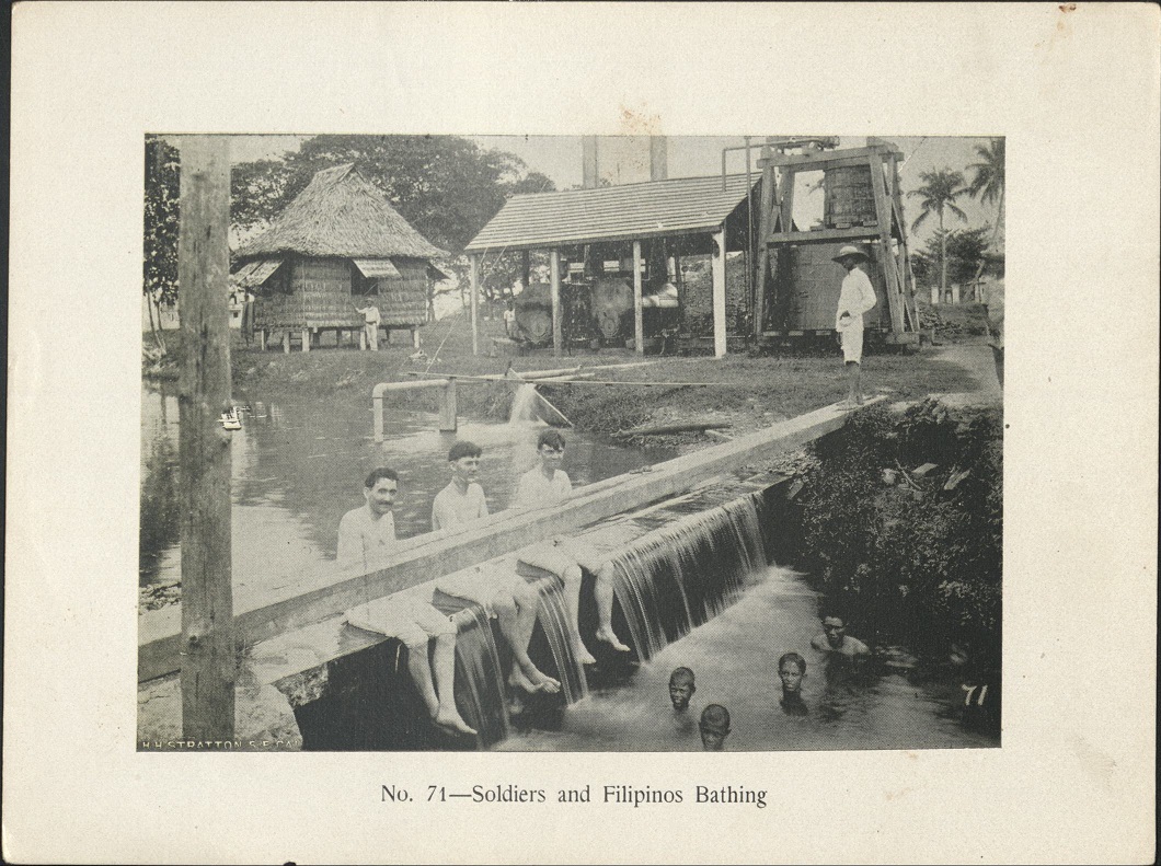 No. 71 – Soldiers and Filipinos bathing.