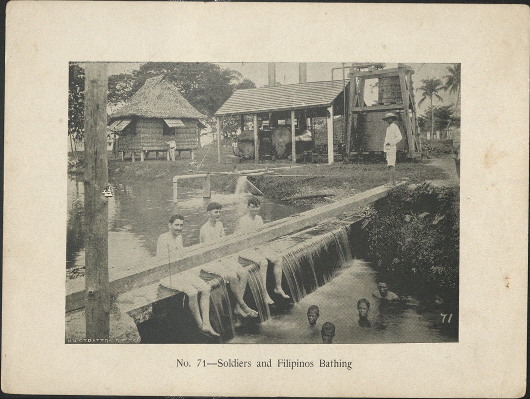 No. 71 – Soldiers and Filipinos bathing.
