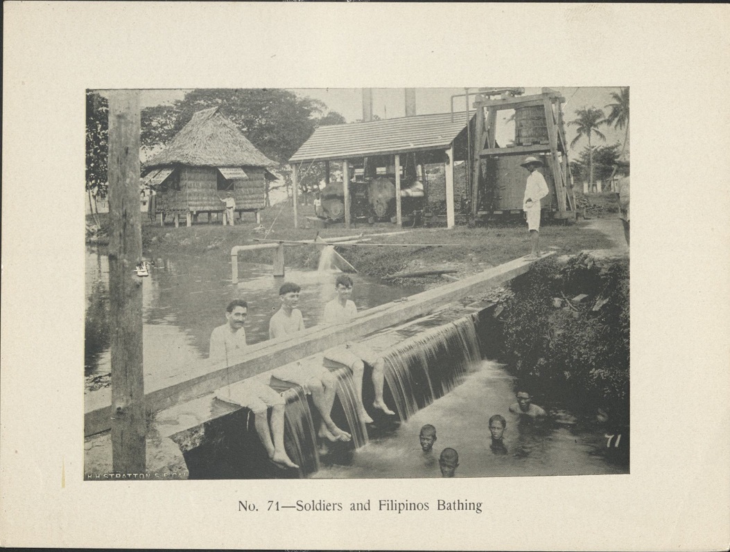 No. 71 – Soldiers and Filipinos bathing.