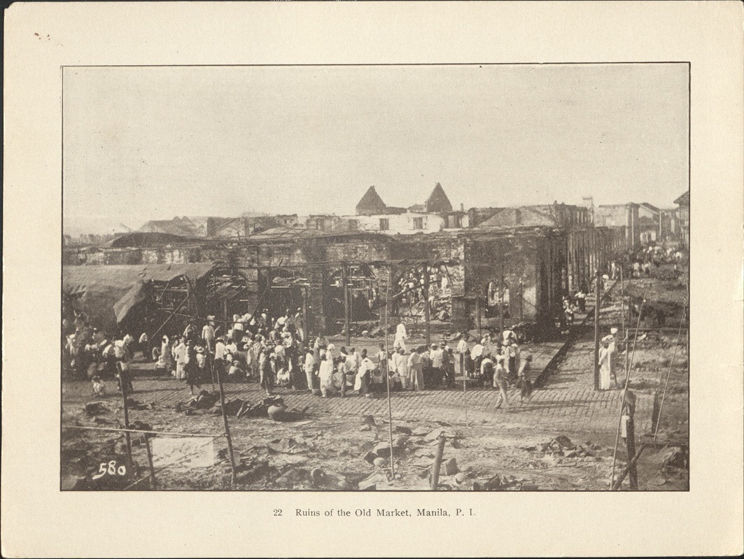 22. Ruins of the old market, Manila, P. I.