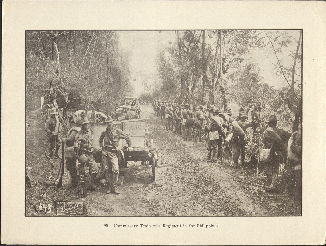 25. Commissary train of a regiment in the Philippines.