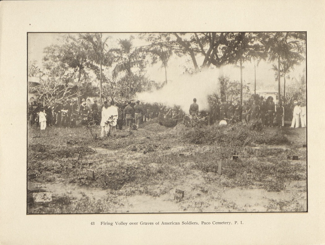 43. Firing volley over graves of American soldiers, Paco Cemetery, P. I.