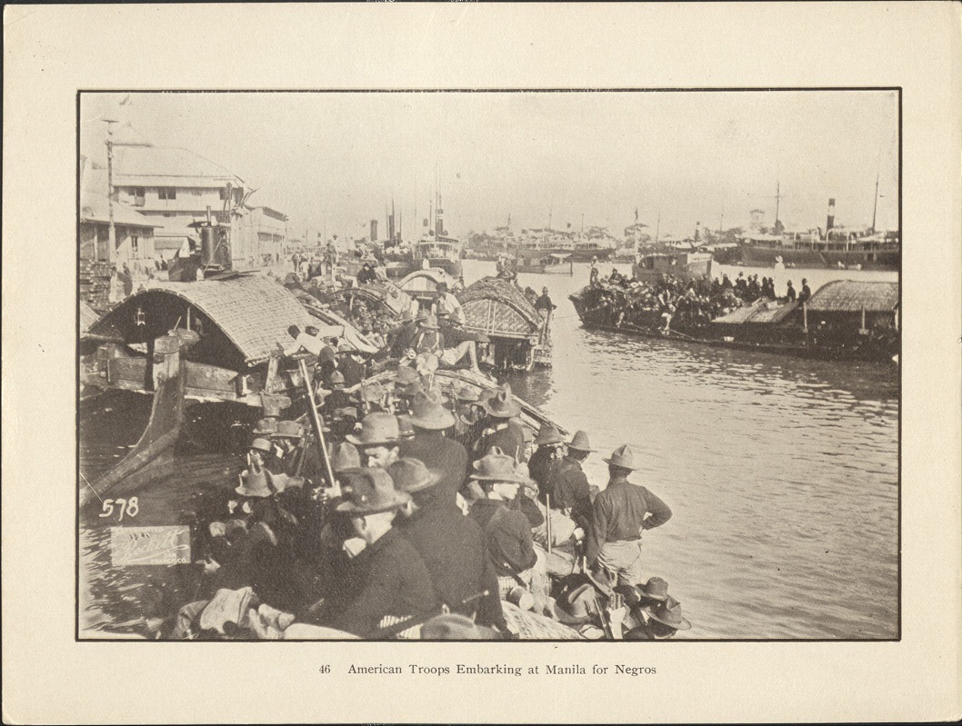 46. American troops embarking at Manila for Negros.