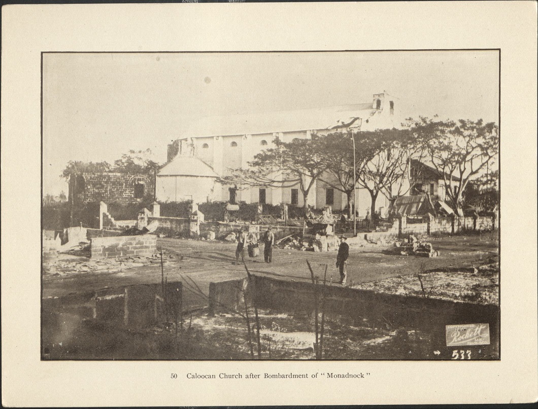 50. Caloocan Church after bombardment of “Monadnock.”
