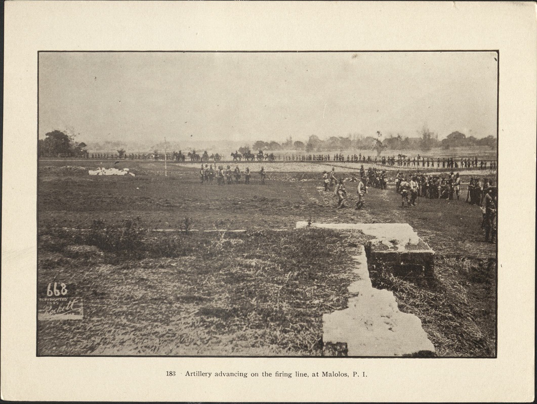 183. Artillery advancing on the firing line, at Malolos, P. I.