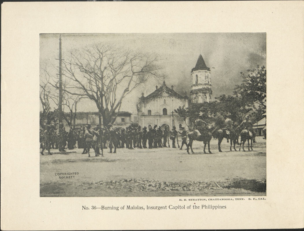 No. 36 – Burning of Malolas [Malolos], Insurgent capitol of the Philippines.