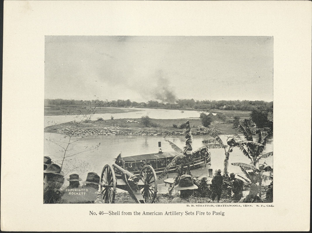 No. 46 – Shell from American artillery sets fire to Pasig.
