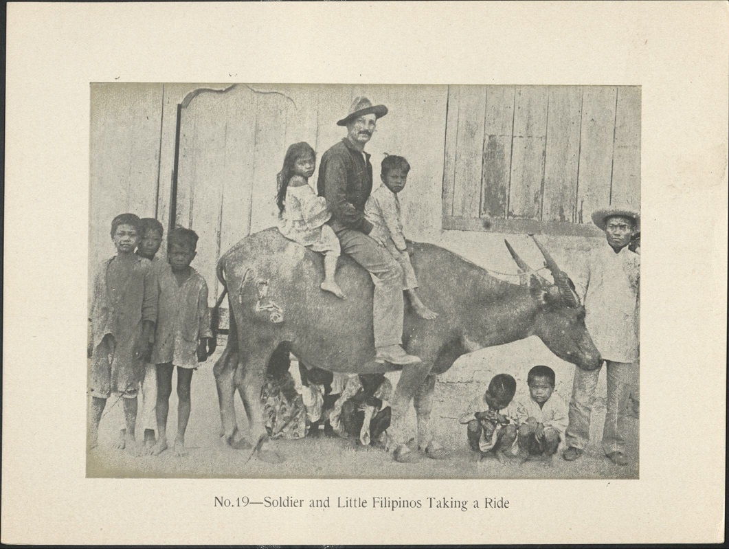 No. 19 – Soldier and little Filipinos taking a ride.