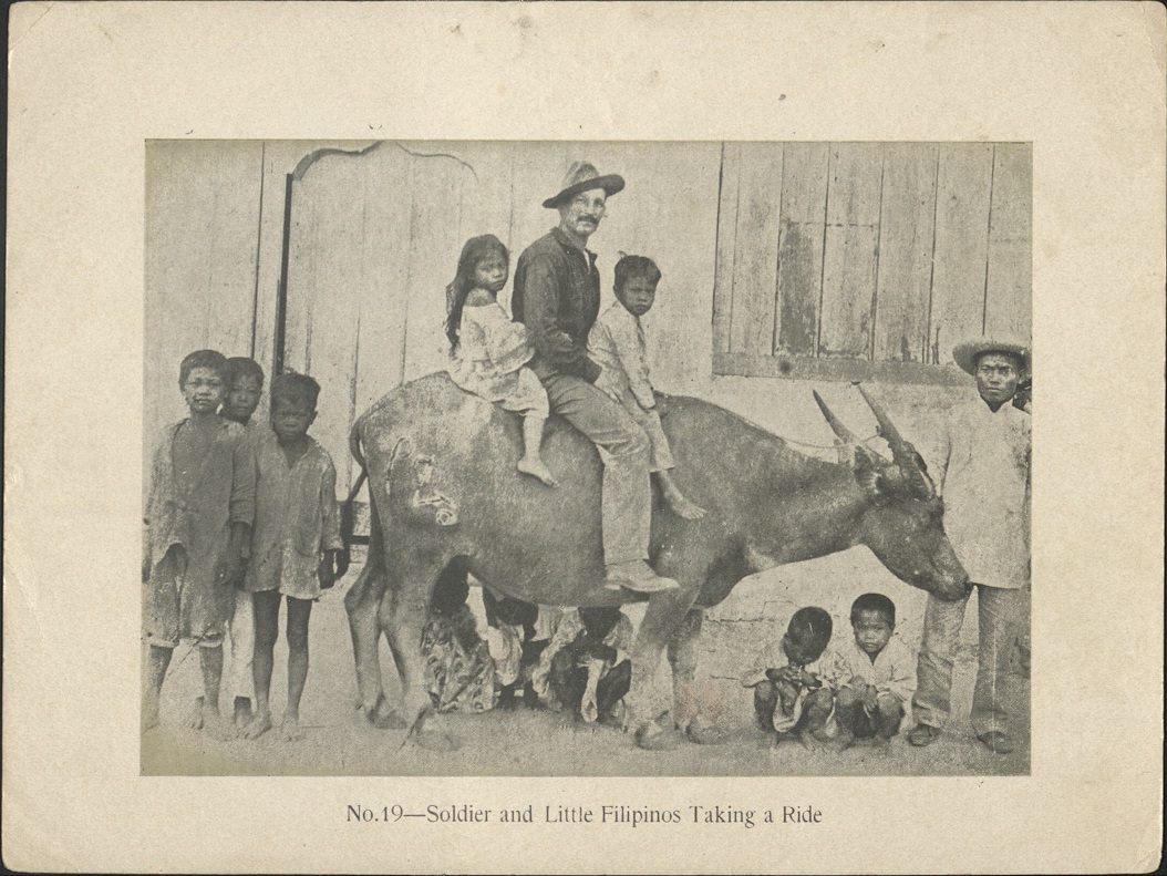 No. 19 – Soldier and little Filipinos taking a ride.
