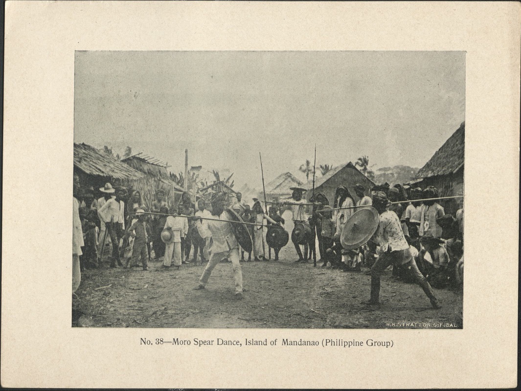 No. 38 – Moro spear dance, Island of Mandanao [Mindanao] (Philippine group).