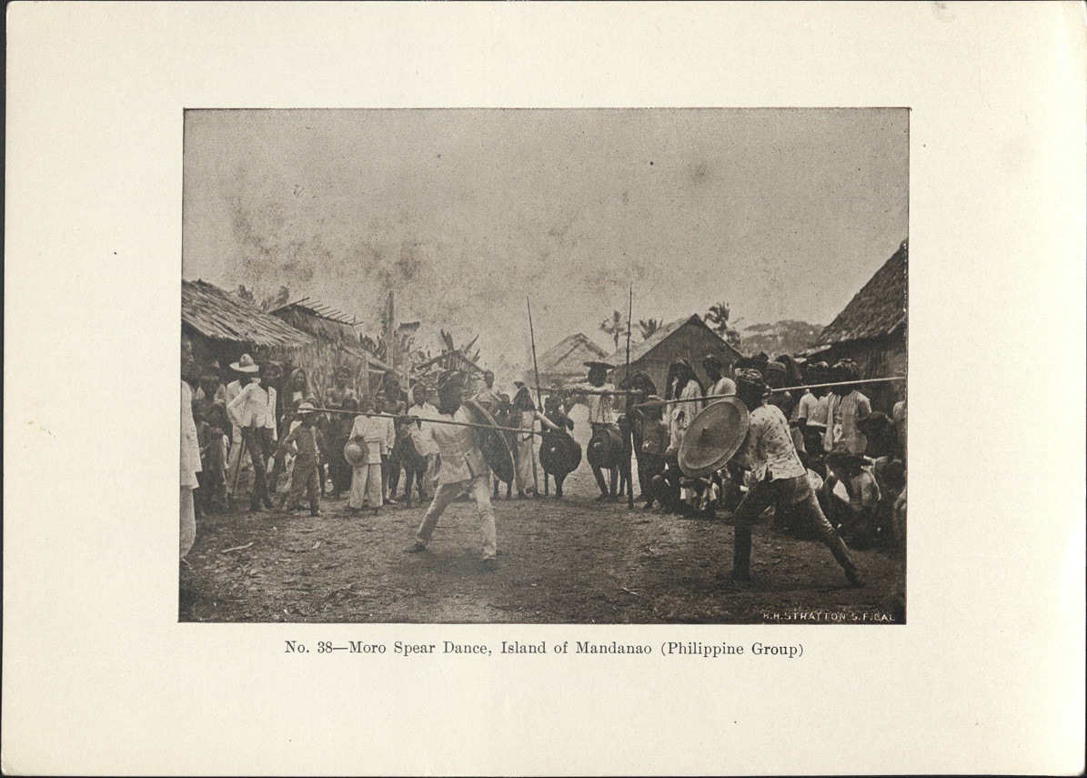 No. 38 – Moro spear dance, Island of Mandanao [Mindanao] (Philippine group).