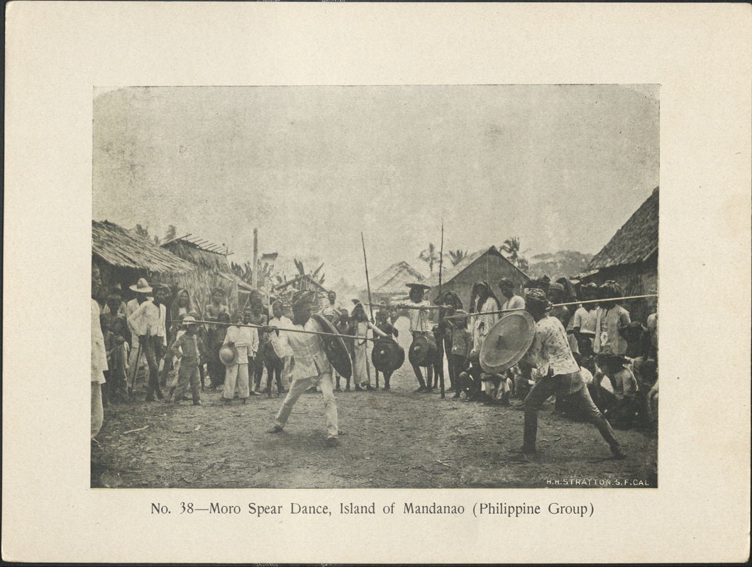 No. 38 – Moro spear dance, Island of Mandanao [Mindanao] (Philippine group).