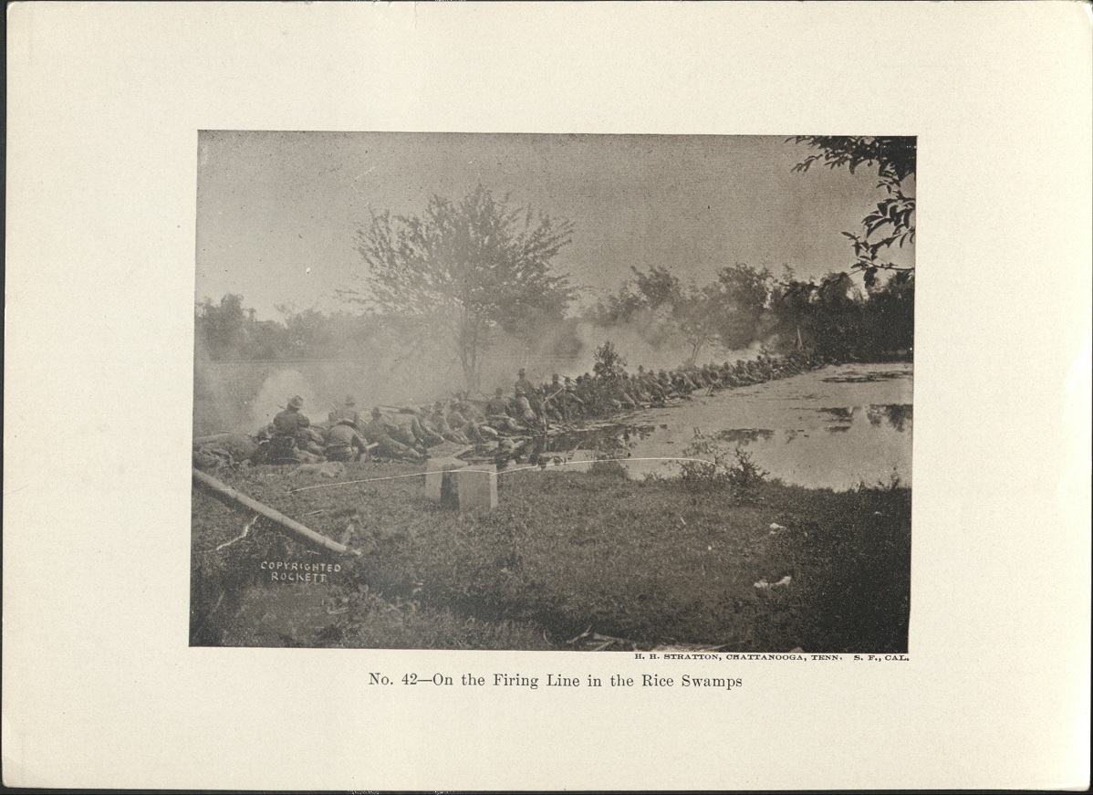 No. 42 – On the firing line in the rice swamps.