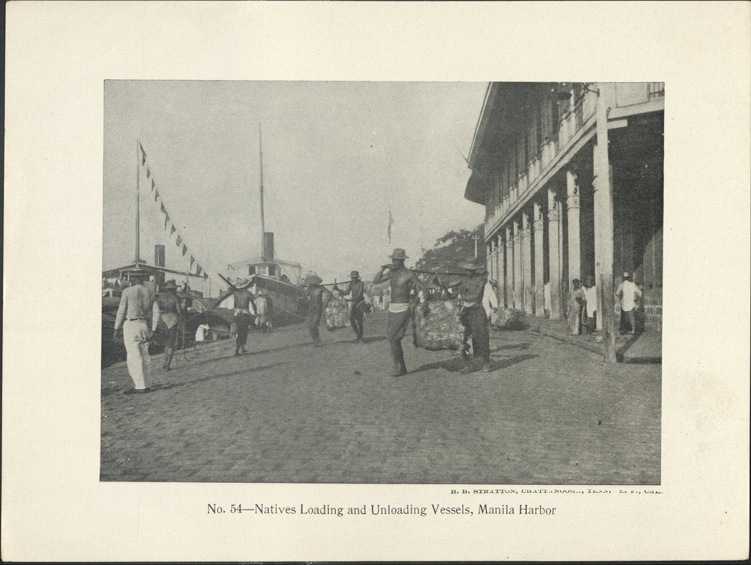 No. 54 – Natives loading and unloading vessels, Manila harbor.