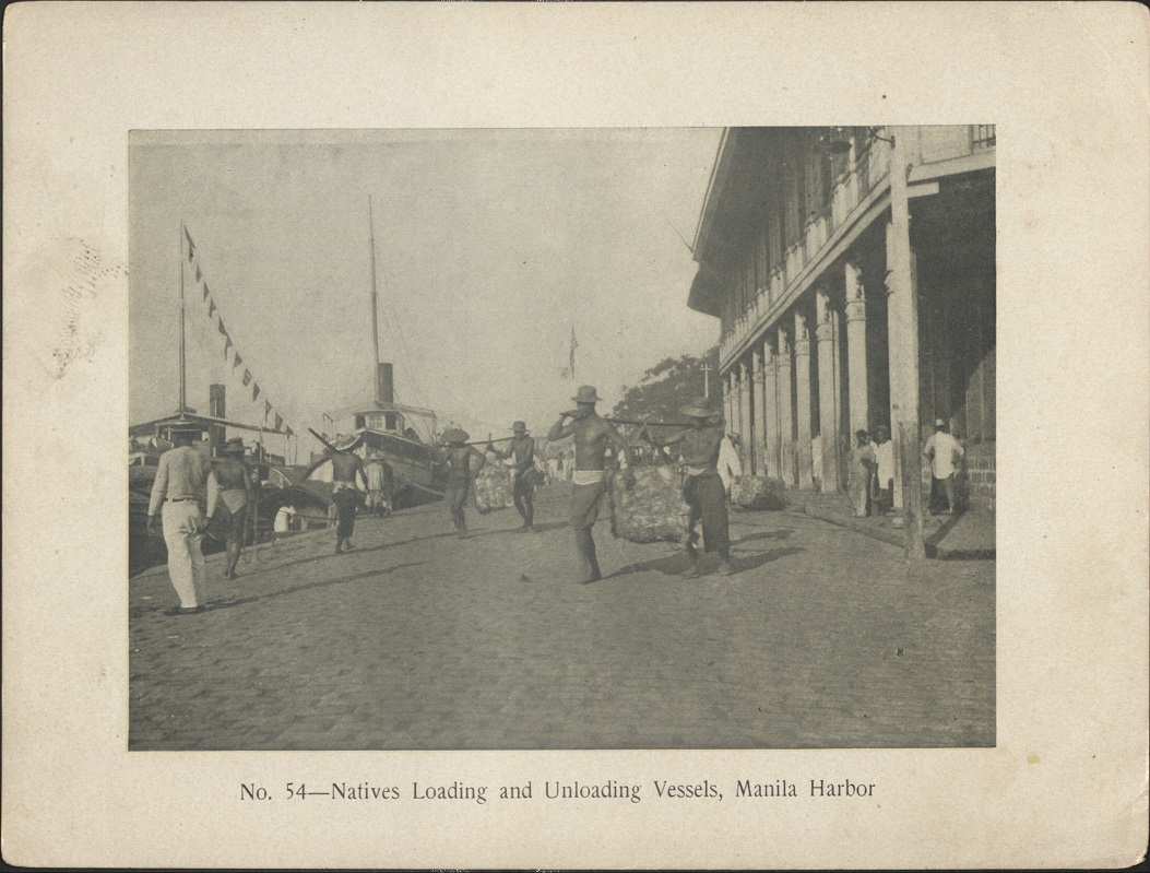 No. 54 – Natives loading and unloading vessels, Manila harbor.