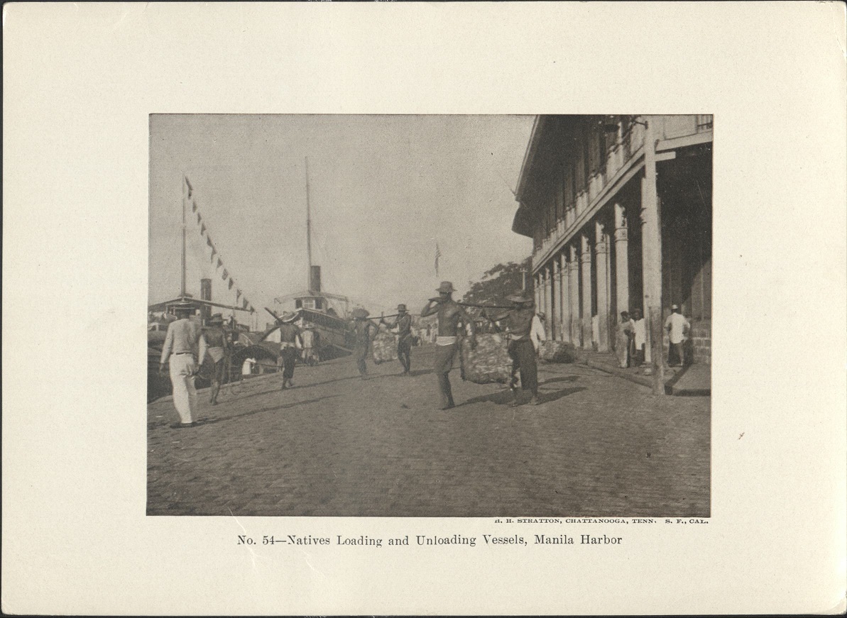 No. 54 – Natives loading and unloading vessels, Manila harbor.