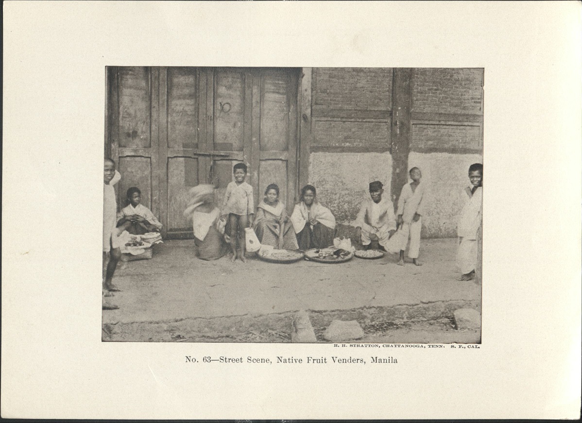 No. 63 – Street scene, native fruit venders [vendors], Manila.