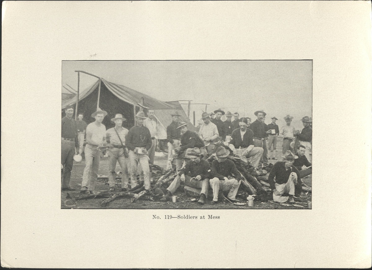 No. 119 – Soldiers at mess.