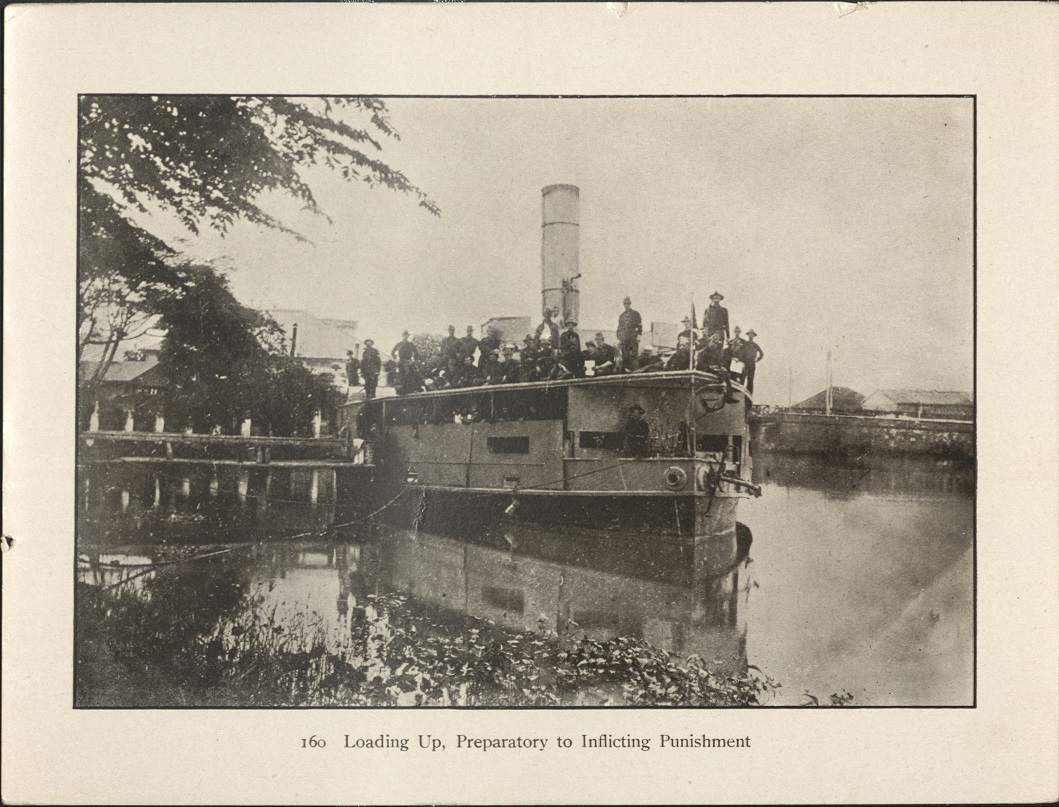 160. Loading up, preparatory to inflicting punishment [Gunboat “Laguna de Bay”].