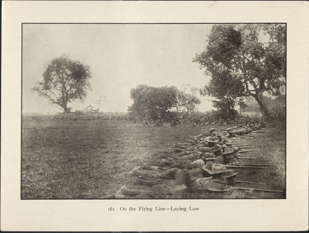 161. On the firing line – laying low.