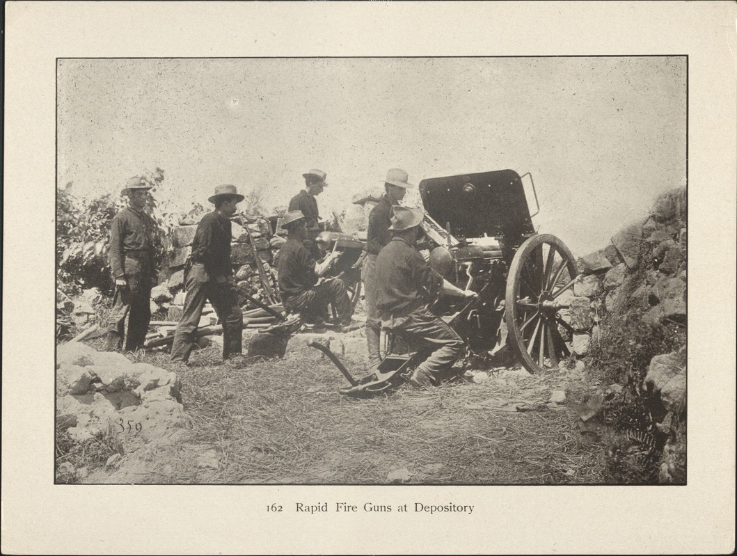162. Rapid fire guns at depository.