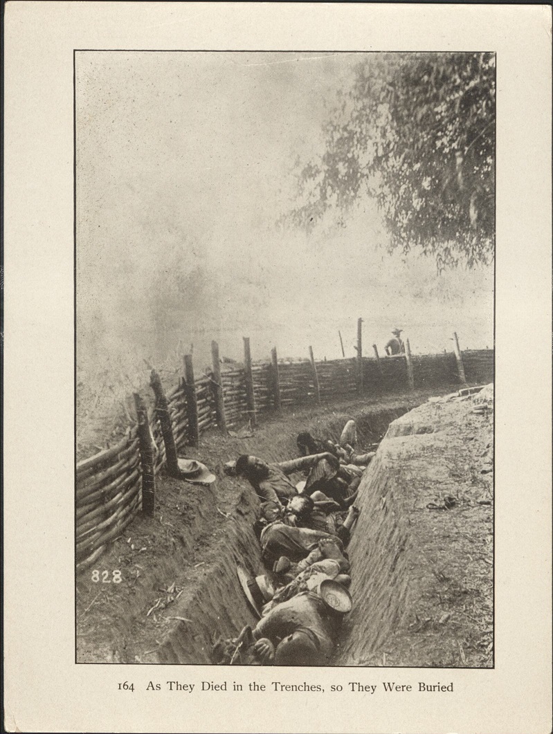 164. As they died in the trenches, so they were buried.