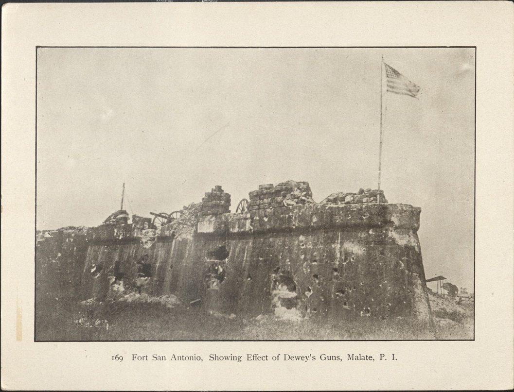 169. Fort San Antonio, showing effect of Dewey’s guns, Malate, P. I.