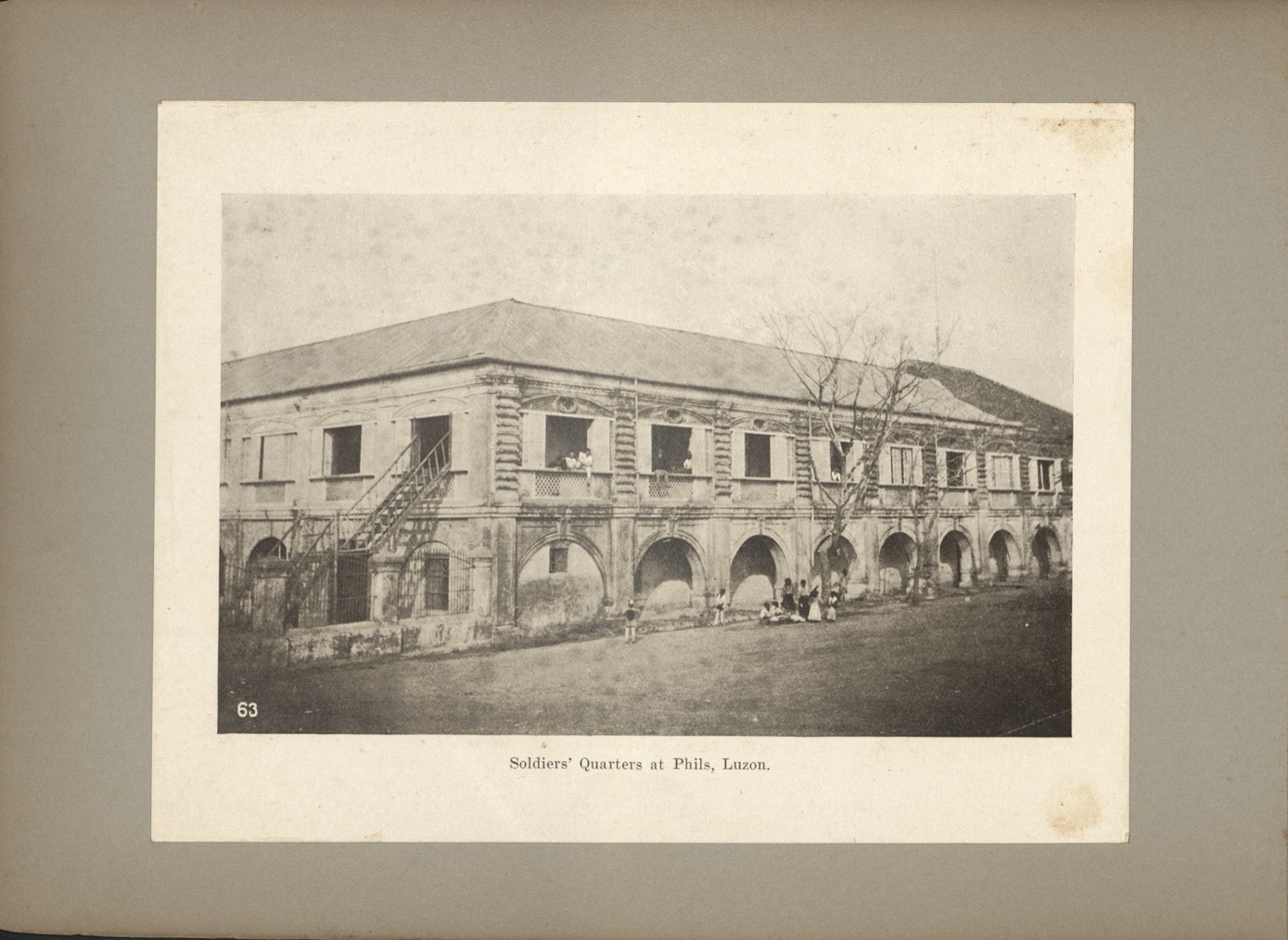 63. Soldiers’ quarters at Phils, Luzon.