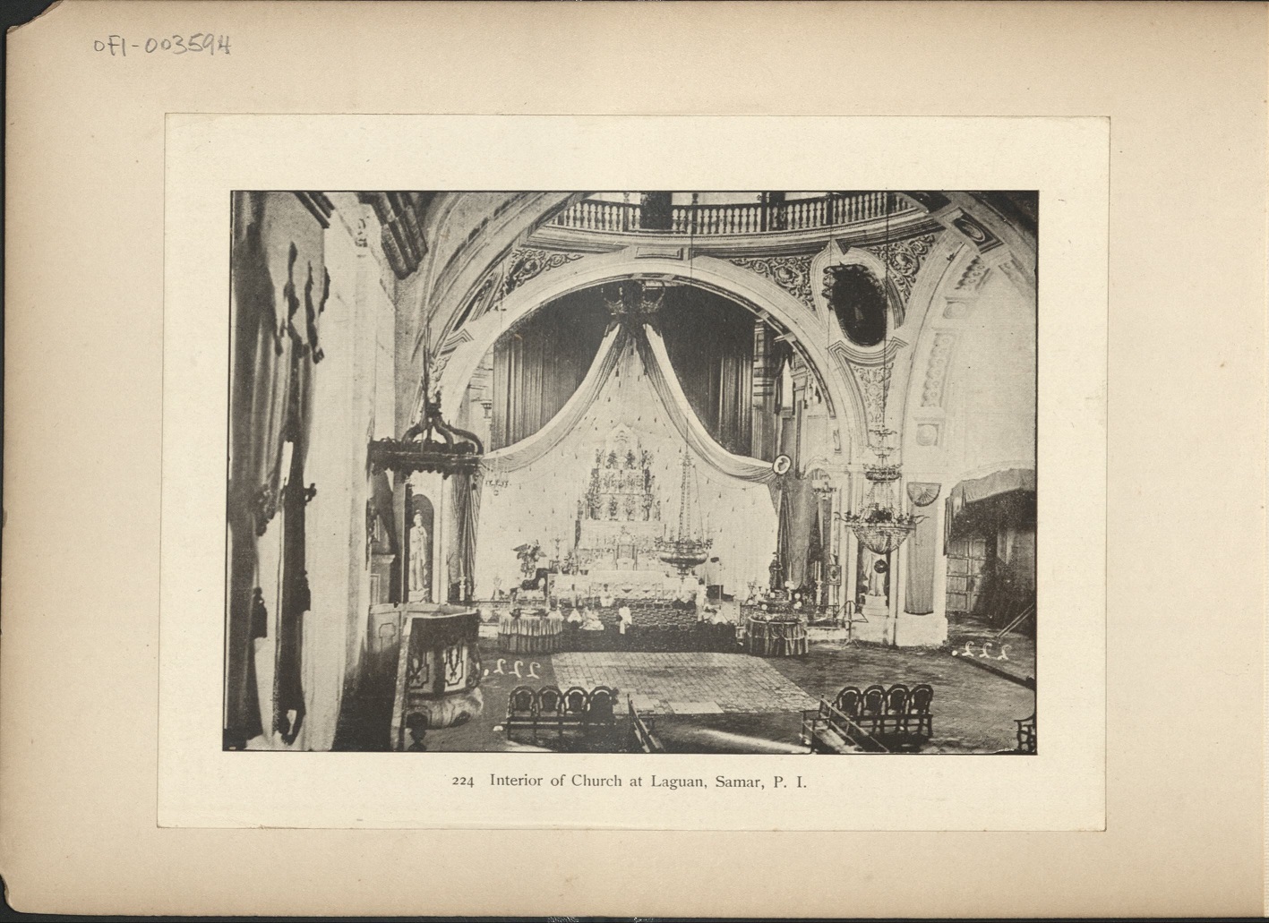 224. Interior of church at Laguan, Samar, P. I.