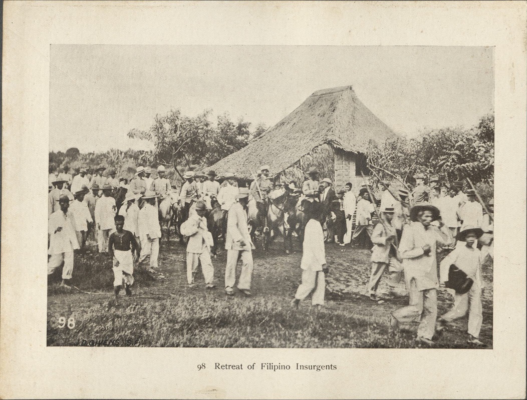 98. Retreat of Filipino insurgents.