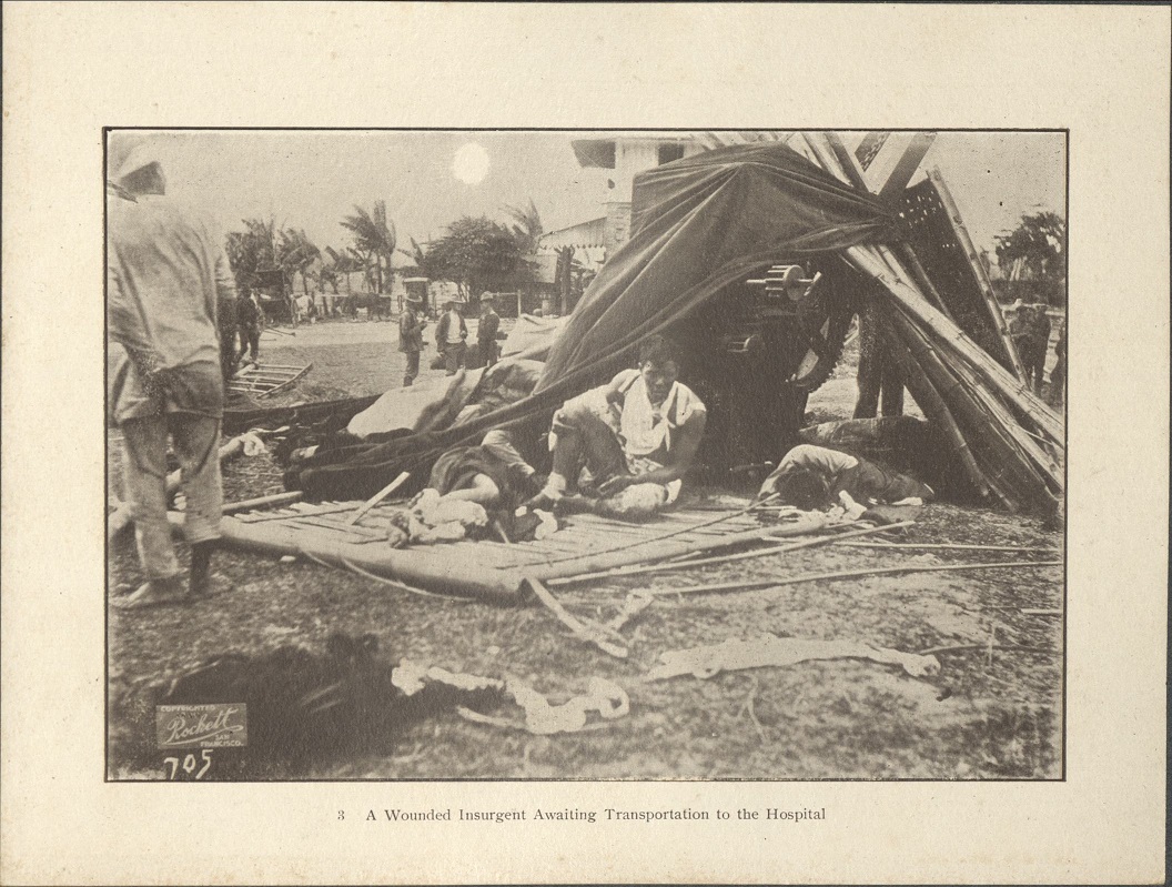 3. A wounded insurgent awaiting transportation to the hospital.