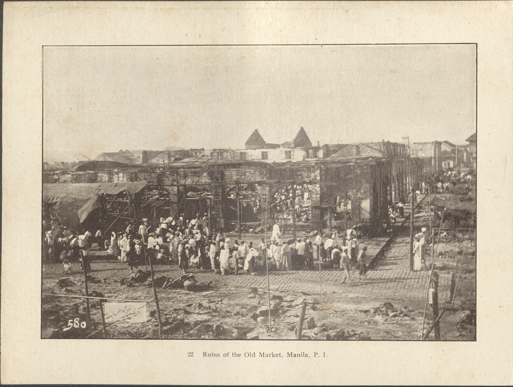 22. Ruins of the old market, Manila, P. I.