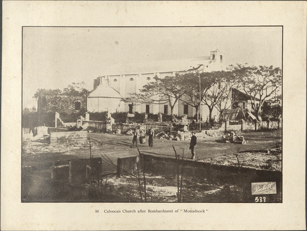 50. Caloocan Church after bombardment of “Monadnock.”