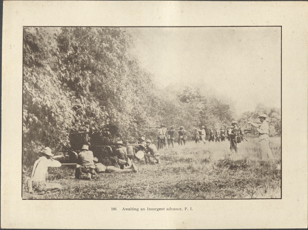 186. Awaiting an insurgent advance, P. I.