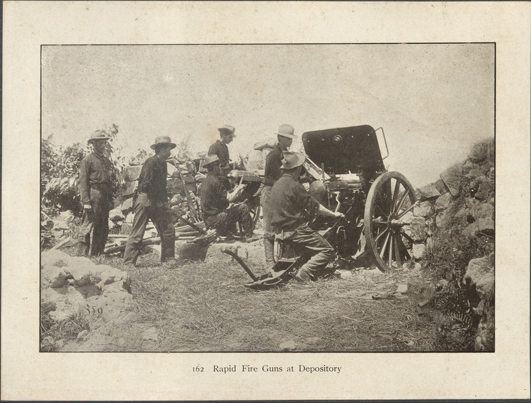 162. Rapid fire guns at depository.
