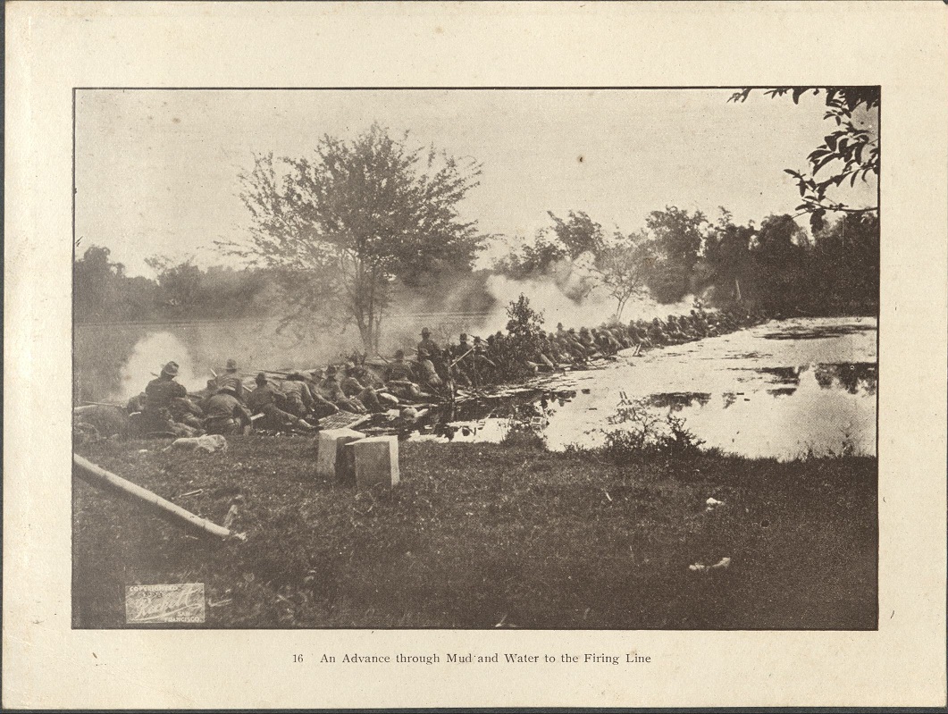 16. An advance through mud and water to the firing line.