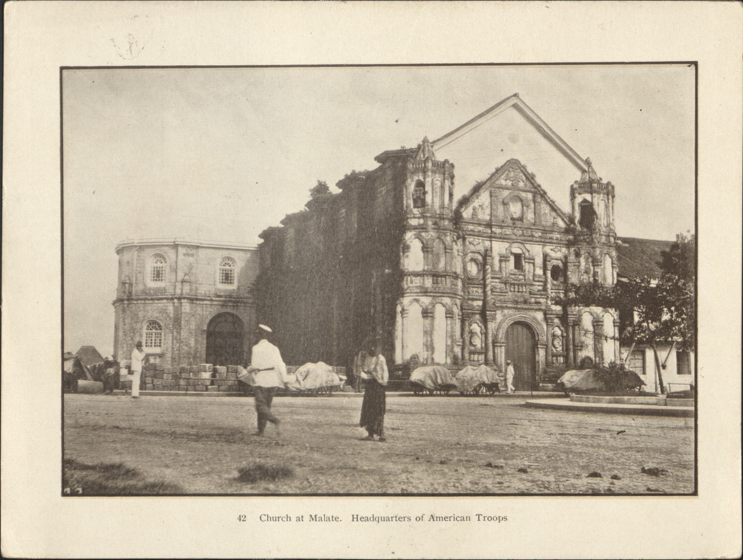 42. Church at Malate. Headquarters of American troops.