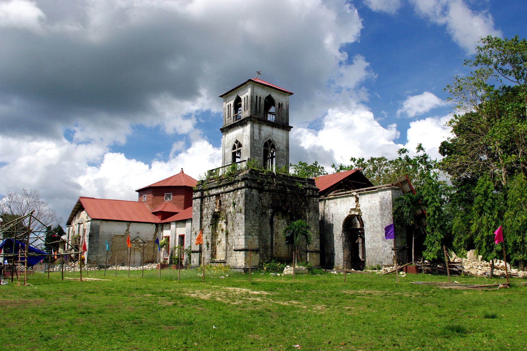 Sto. Niï¿½o Parish Church, Cortes, Bohol – earthquake damage.