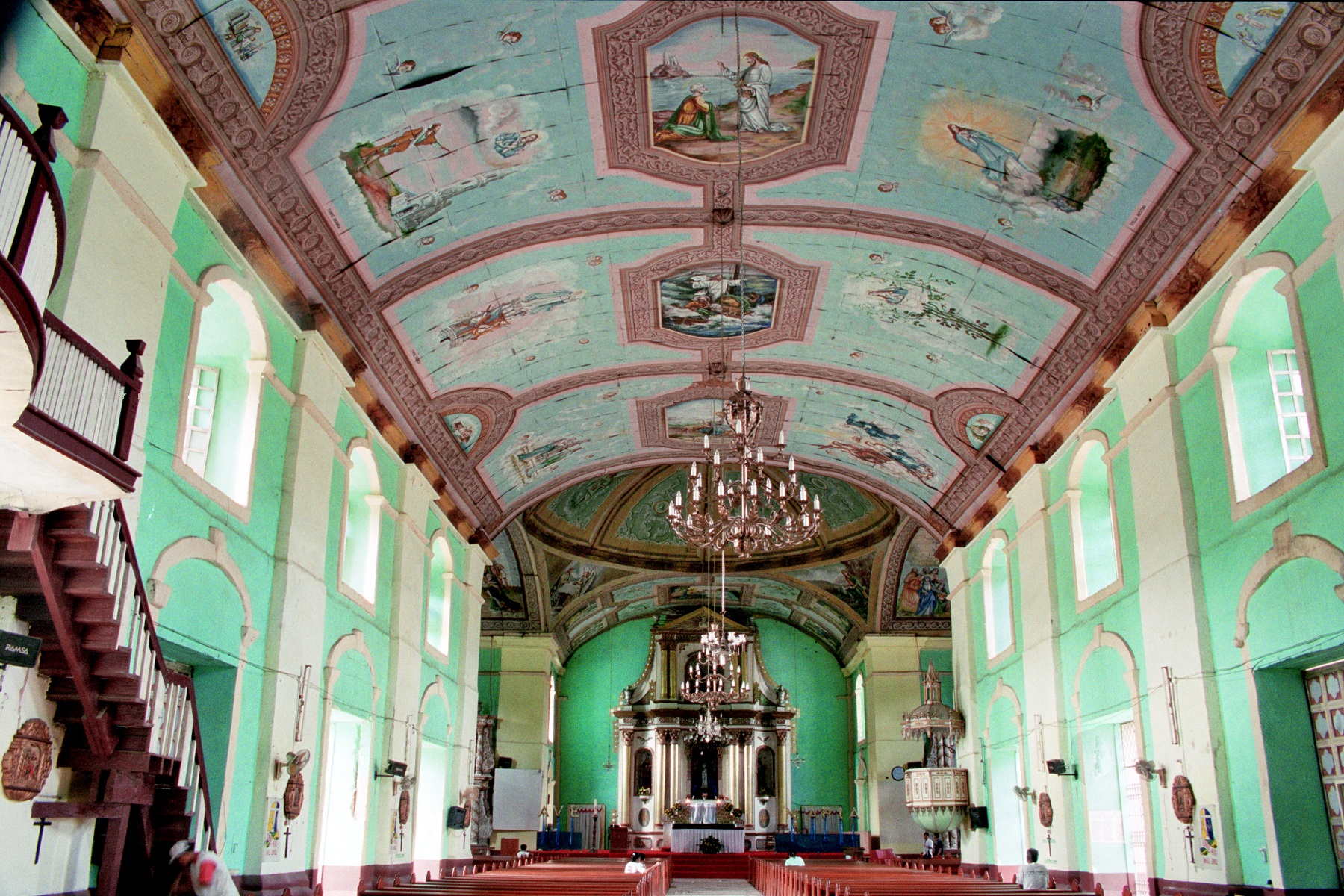 Loboc Church, Bohol – interior view and ceiling.