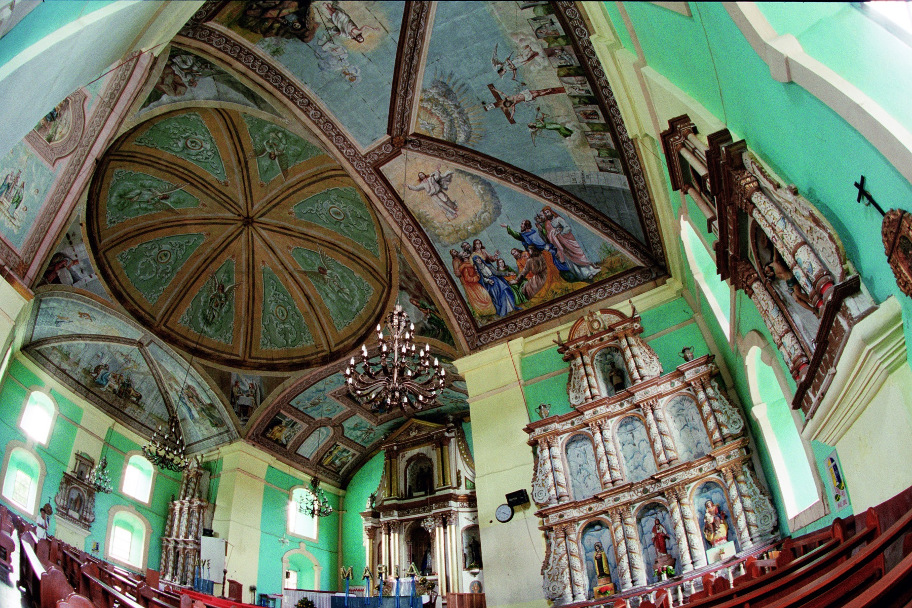 Loboc Church, Bohol – interior view and ceiling.
