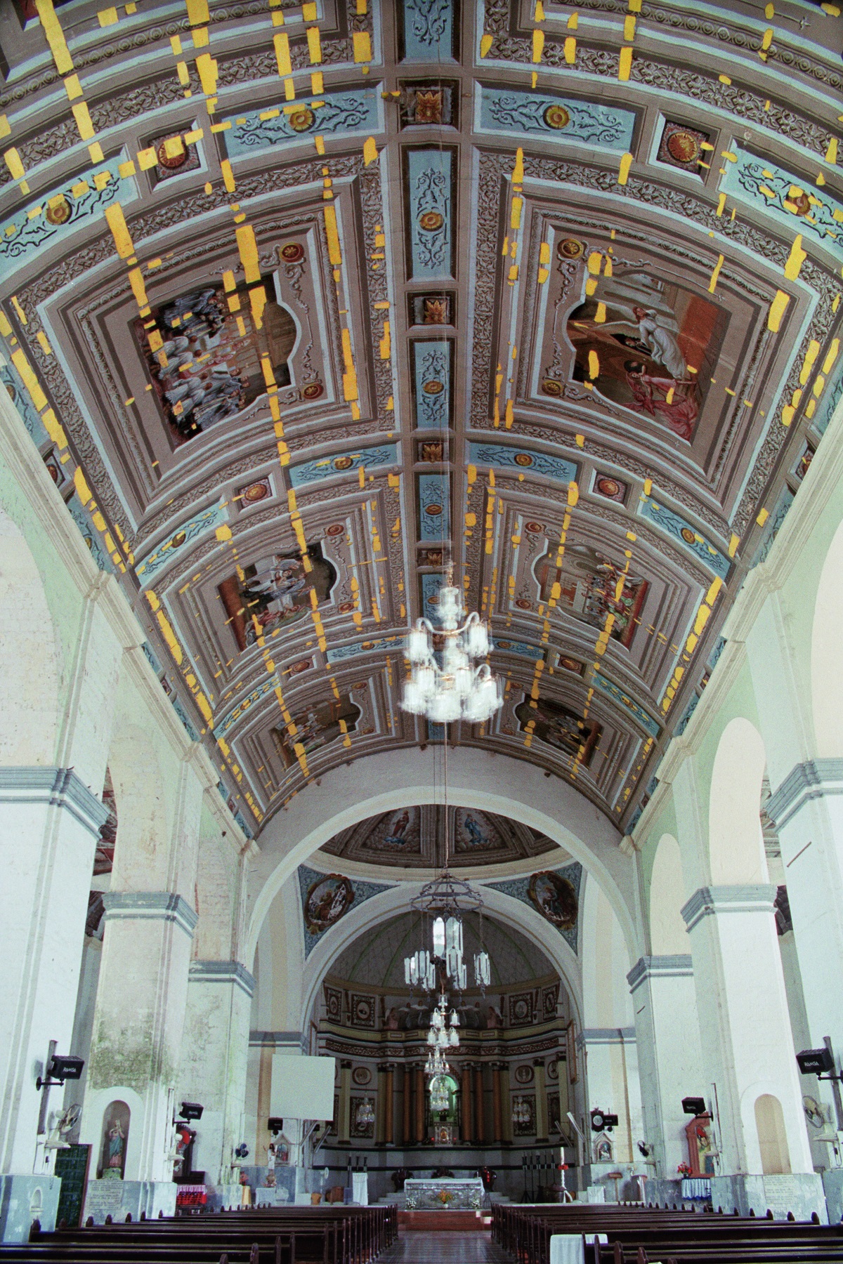 Loon Church, Bohol – interior view and ceiling.